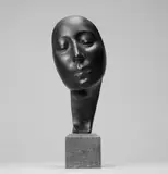 Joseph Enseling, Mondscheinsonate (Büste), Bronzeplastik. Höhe 33,5 cm. Auf poliertem und abgefastem grauen Marmorsockel