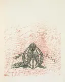 Max Ernst, Lewis Carroll: The Hunting of the Snark, An Agony in Eight Fits, Mit 11 Farblithographien und 10 als Negativ gedruckten Lithographien nach den gleichen Vorlagen, auf Arches- bzw. Rives-Velin. Vorzugsexemplar 19/33 mit einer beiliegenden, Blatt für Blatt signierten Separatsuite von 12 Farblithographien auf Japon nacré. Lose Doppelbogen Velin bzw. lose Blätter jeweils in Leinenumschlag, zusammen in Leinenschuber (mit leichten Gebrauchsspuren)
