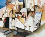 Albert Gleizes, Paysage, Gouache und Aquarellfarben über Bleistiftvorzeichnung (Darstellung