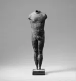Peter Grossbach, Männlicher Torso im Trikot, Bronzeplastik