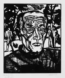 Der Zeichner by Erich Heckel, Original-Holzschnitt (Reiberdruck) auf einem Bogen weichen, leicht genarbten Velins, sold Dec 2005