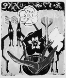 Erich Heckel, Tulpen, Original-Farblithographie auf Velin