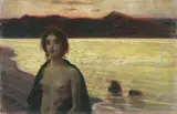 Ludwig von Hofmann, Frauenakt vor Abendlandschaft