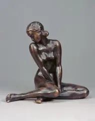 Sitzendes Mädchen by Fritz Klimsch, Bronzeplastik, sold Dec 2005