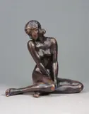 Sitzendes Mädchen by Fritz Klimsch, Bronzeplastik, sold Dec 2005
