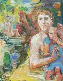 Oskar Kokoschka, Evelyn (Threnody), Öl auf Leinwand