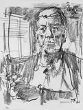 Selbstbildnis by Oskar Kokoschka, Original-Lithographie auf Velin, sold Dec 2005