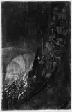 Käthe Kollwitz, Bewaffnung in einem Gewölbe, Original-Radierung (Ätzung, Kaltnadel, Aquatinta und Weichgrund) in Schwarz und Graubraun auf schwerem festen Velin