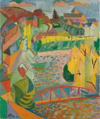 Thouars by André Lhote, Öl auf grober, weiß grundierter Leinwand, sold Dec 2005