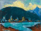 Carl Walter Liner, Tessin, Öl auf Holz