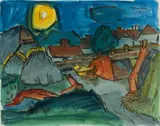 Ernst Mollenhauer, Mond über dem Dorf