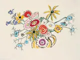 Blumenstilleben by Gabriele Münter, Öl auf chamoisfarbenem Velin, sold Dec 2005
