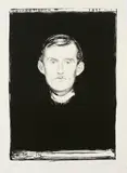 Edvard Munch, Selbstporträt, Original-Lithographie auf dünnem glatten Papier