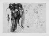 Pablo Picasso, Trois Nus Debout, Original-Radierung auf Japon nacré