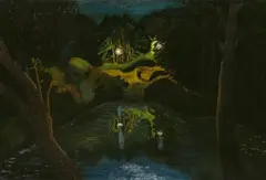 Bernhard Schroeder-Wiborg, Nacht, Öl auf Leinwand