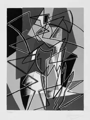Pas de Deux by Gino Severini, Original-Farblithographie auf Arches-Velin, sold Dec 2005