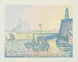 Paul Signac, Le Soir, Original-Farblithographie auf glattem China