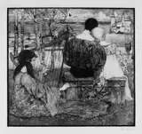 Liebe by Heinrich Vogeler, Original-Radierung in Braun auf Japan, sold Dec 2005