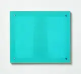 Art & Language, Ohne Titel, Glas verschraubt über serigraphiertem Text auf Papier und Öl, Leinwand und Holz