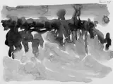 Ohne Titel by Günther Förg, Aquarell auf glattem weißen Halbkarton, sold Dec 2005