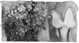 Vergissmeinnicht und Tulpen by Klaus Fußmann, Aquarell auf handgeschöpftem Papier, sold Dec 2005