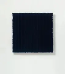 Blau 5035-90 by Ottmar Hörl, Kunststoffborsten auf 13 Holzelemente montiert und auf Aluminiumplatte geschraubt, sold Dec 2005