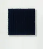 Ottmar Hörl, Blau 5035-90, Kunststoffborsten auf 13 Holzelemente montiert und auf Aluminiumplatte geschraubt