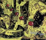 Jörg Immendorff, Tomatenspur, Acryl und Farblinolschnitt auf Leinwand