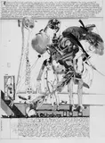 Horst Janssen, Von Oldenburg nach Oldenburg, Original-Farblithographie auf hellbraunem Velin