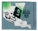 Martin Kippenberger, Sie versprach mir die Hälfte, Papiercollage, Aquarell und Kugelschreiber auf blauem Kartonumschlag