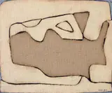 Conrad Marca-Relli, Ohne Titel, Rupfencollage über Öl auf Leinwand