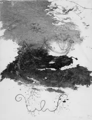Christa Näher, Ohne Titel, Aquarell auf bräunlichem Pergamin
