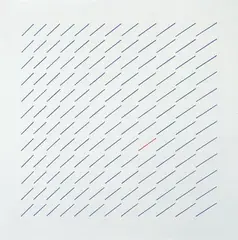 Mario Nigro, Un rosso (No 29), Öl auf Leinwand