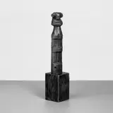 Ohne Titel (Figur) by A. R. Penck, Bronzeplastik mit bräunlicher Patina, sold Dec 2005
