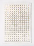 Jan Schoonhoven, Ohne Titel (R 60), Weisses Relief: Öl über Papiermaché