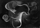 Ohne Titel by Bernard Schultze, Öl auf Presspappe, sold Dec 2005