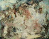 Zyklopisch by Bernard Schultze, Öl auf Leinwand, sold Dec 2005