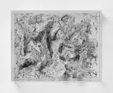 Bernard Schultze, Petite forêt de Migof, Relief: Bleistift auf Papierrelief