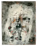 Ohne Titel by Emil Schumacher, Öl auf reliefierter Wellpappe, sold Dec 2005