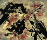 Fred Thieler, O/II/55 (Dynamisches Rot-Schwarz). Gesprengtes Schwarz