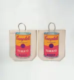 Andy Warhol, Campbell's Soup Can on Shopping Bag, 2 Farbserigraphien auf Papiertüten um