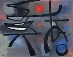 Ohne Titel by Fritz Winter, Öl auf Leinwand, sold Dec 2005