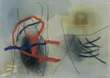 Leichtes Grün by Fritz Winter, Öl auf Halbkarton, sold Dec 2005