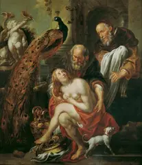 Werkstatt Jacob Jordaens, SUSANNA IM BADE., Öl auf Leinwand