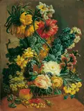 Umkreis Jan van Os, BLUMENSTILLEBEN., Öl auf Leinwand