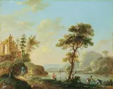 zugeschrieben Jean-Baptiste Pillement, ZWEI FLUSSLANDSCHAFTEN., Öl auf Kupfer