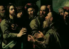 Nicolas Régnier, DER ZINSGROSCHEN., Öl auf Leinwand (doubliert)