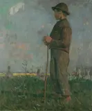DER GÄNSEJUNGE. by Leopold Graf von Kalckreuth, Öl auf Leinwand, sold Nov 2005