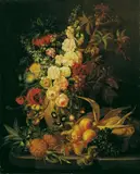 Nachfolge Jan Frans van Dael, BLUMEN- UND FRÜCHTESTILLEBEN., Öl auf Leinwand