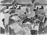 OASE IN TUNESIEN by Eduard Bargheer, Aquarell über Bleistiftvorzeichnung auf leicht genarbtem Aquarellbütten, sold Jun 2005